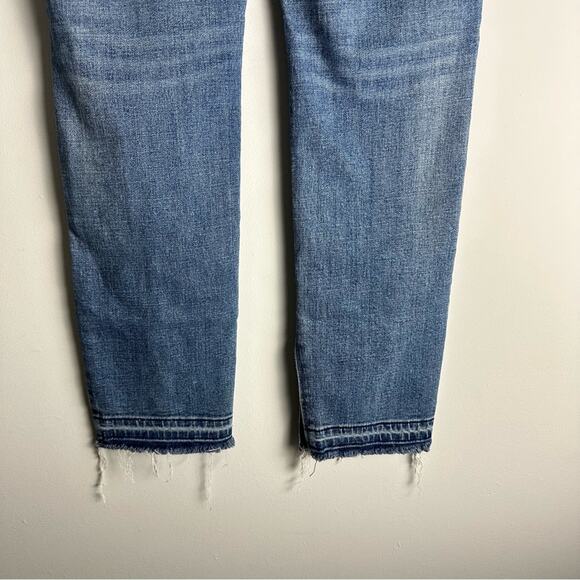 Free People Raw Hem Ankle Skinny Jeans Side Slits Released Hem Size 31 - Picture 9 of 9
